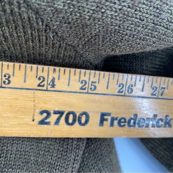 ORVIS Shooting Jacket Bomber Hunting Chore Mens 100% Wool Full Zip Green XL - Picture 9 of 10